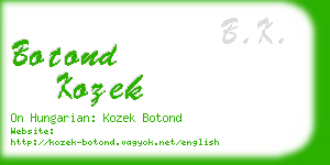 botond kozek business card